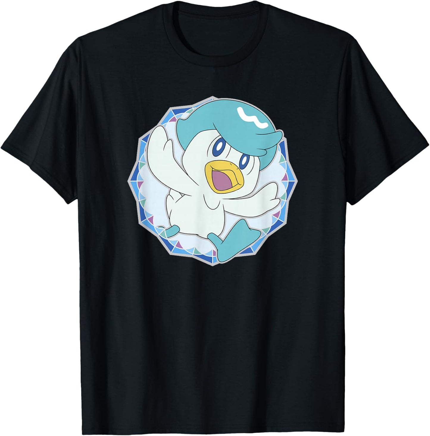 Pokémon Quaxly Starter Scarlet And Violet Logo T-Shirt - T-Shirt | Black