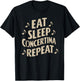 Eat Sleep Concertina Repeat T-Shirt - T-Shirt | Black