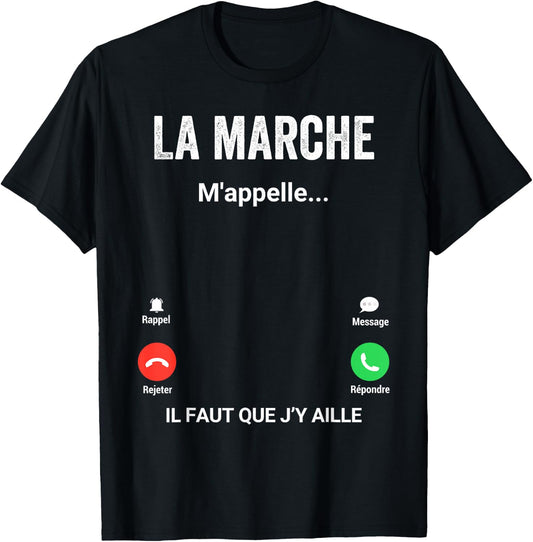 Walking Me Calls Gift Humor Walker , Black, S T-Shirt - T-Shirt | Black