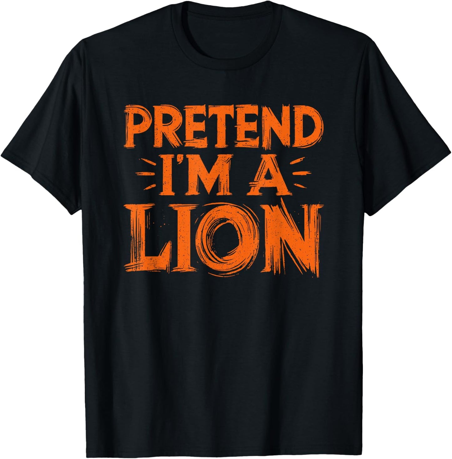 Pretend I'm A Lion Shirt Kids DIY Easy Halloween Costume T-Shirt - T-Shirt | Black