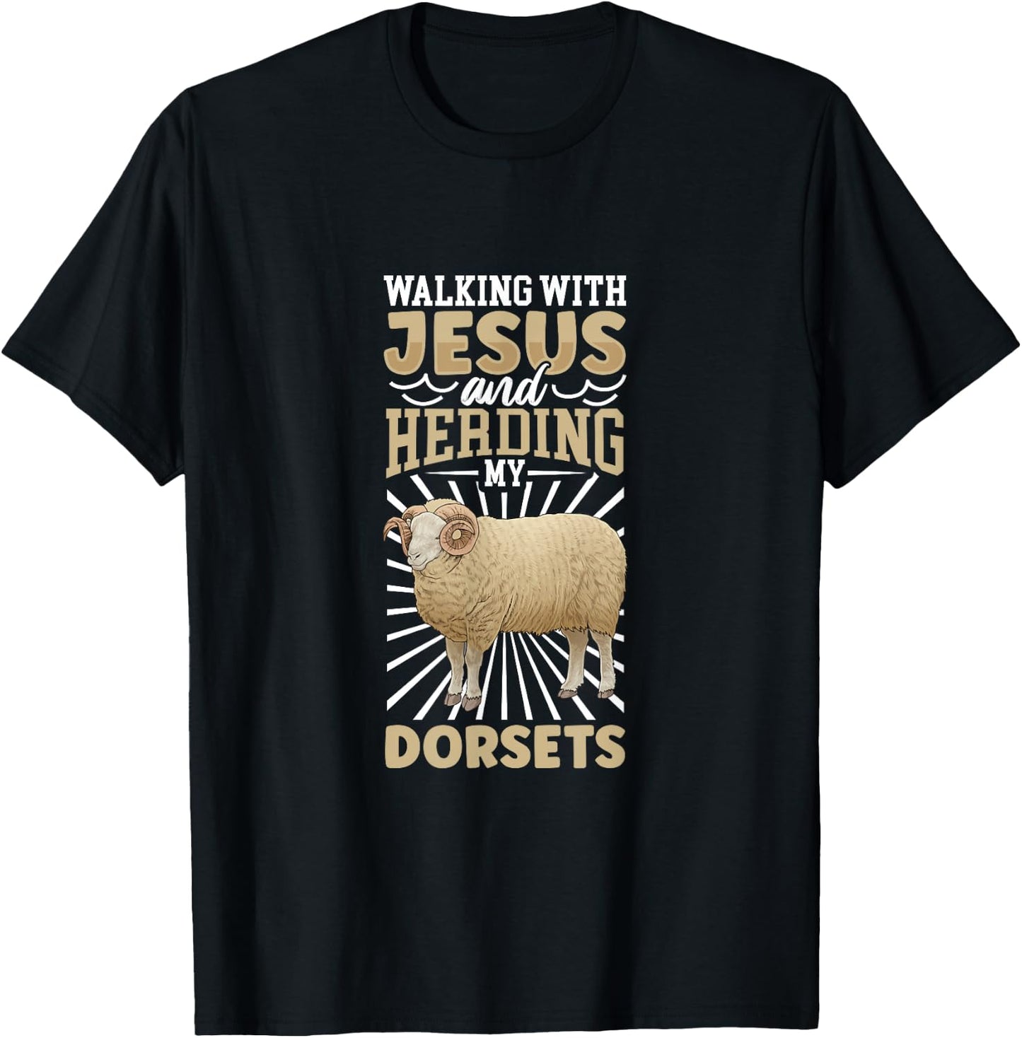 Jesus and sheep - Dorset T-Shirt - T-Shirt | Black