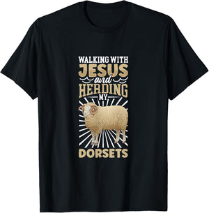 Jesus and sheep - Dorset T-Shirt - T-Shirt | Black