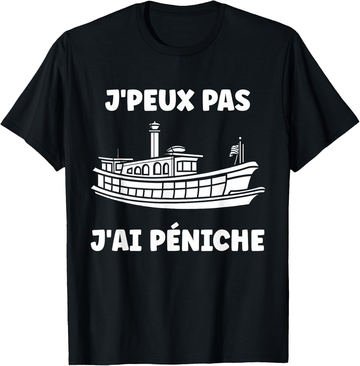 Funny Boat Houseboats Humorous I Barge , Black T-Shirt - T-Shirt | Black