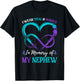 I Wear Teal & Purple In Memory Of My Nephew T-Shirt - T-Shirt | Black