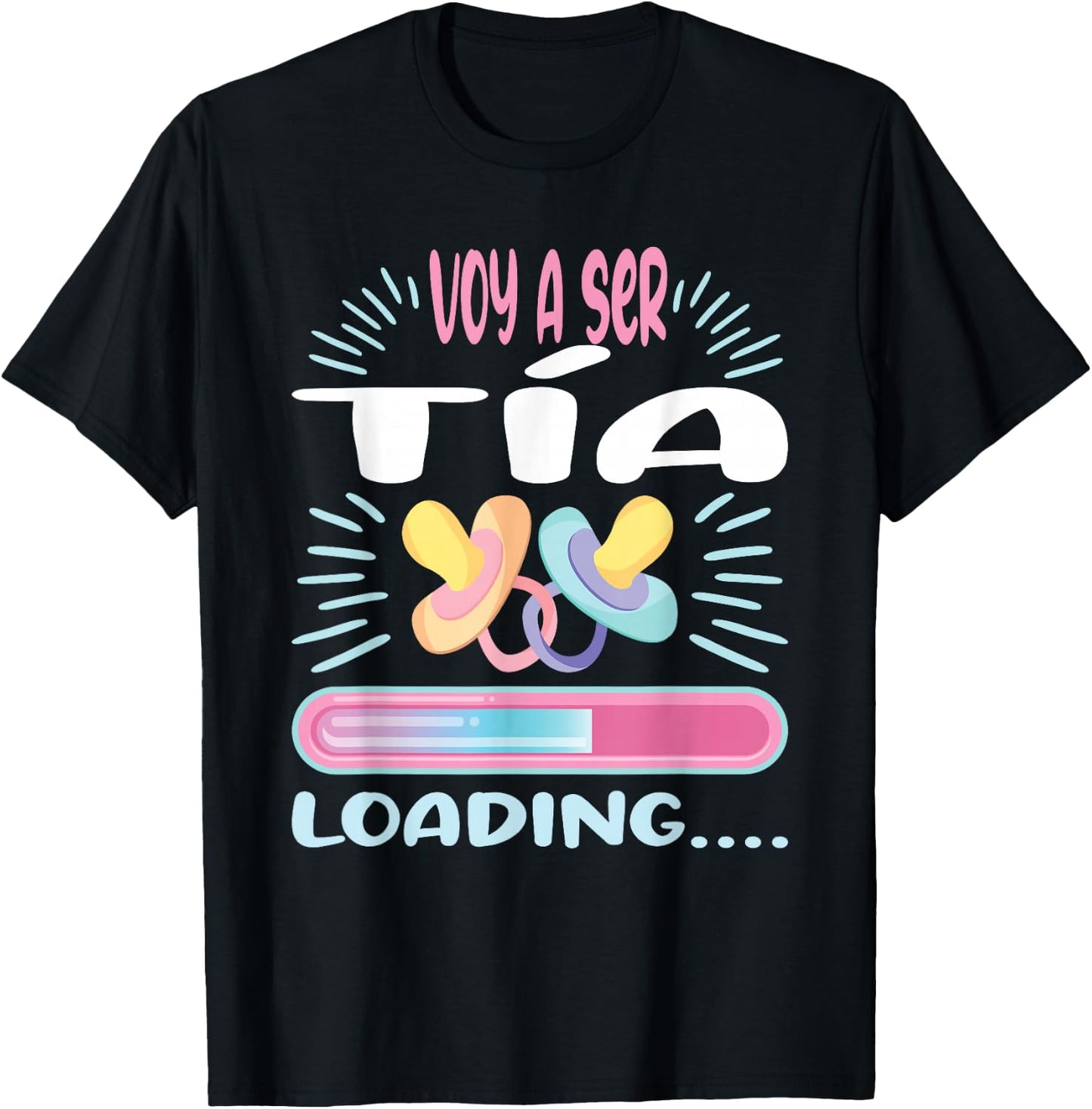 Voy A Ser Tía Loading.... T-Shirt - T-Shirt | Black