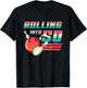 Rolling Into 50 Years Old Bowling Party 50th Birthday Retro T-Shirt - T-Shirt | Black