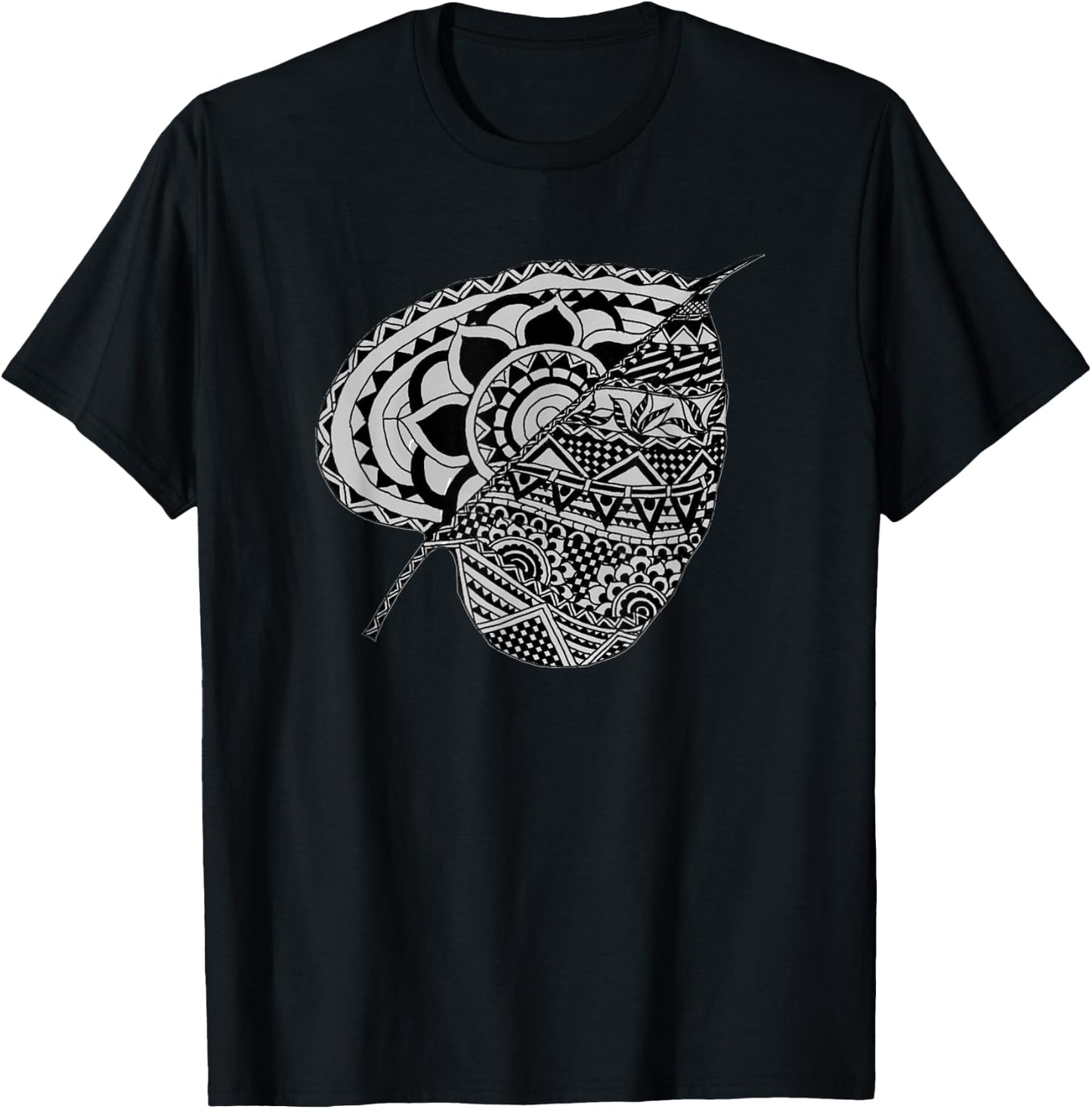 Peepal Leaf T-Shirt - T-Shirt | Black