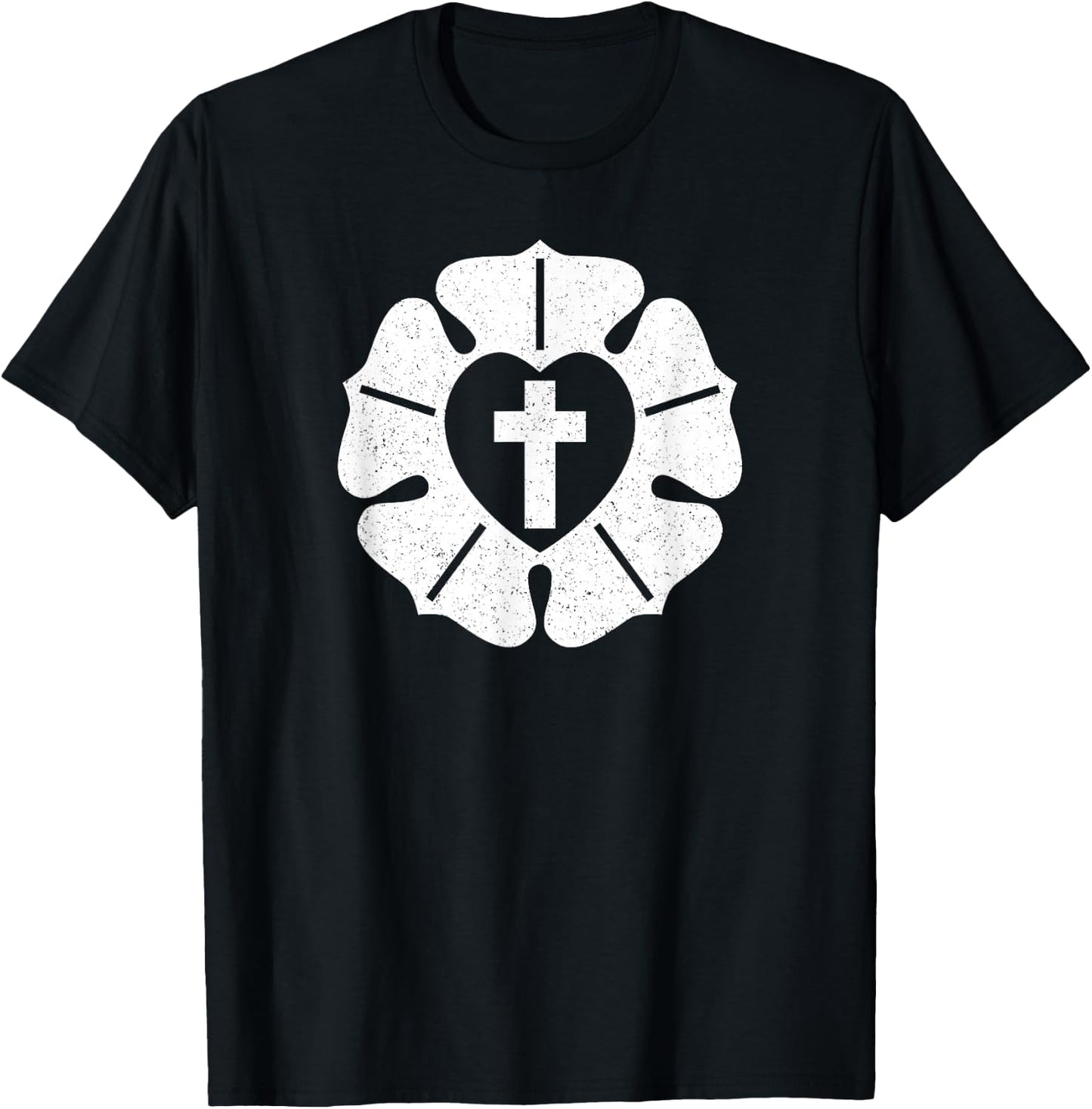 Luther Rose Seal Lutheran Symbol T-Shirt - T-Shirt | Black