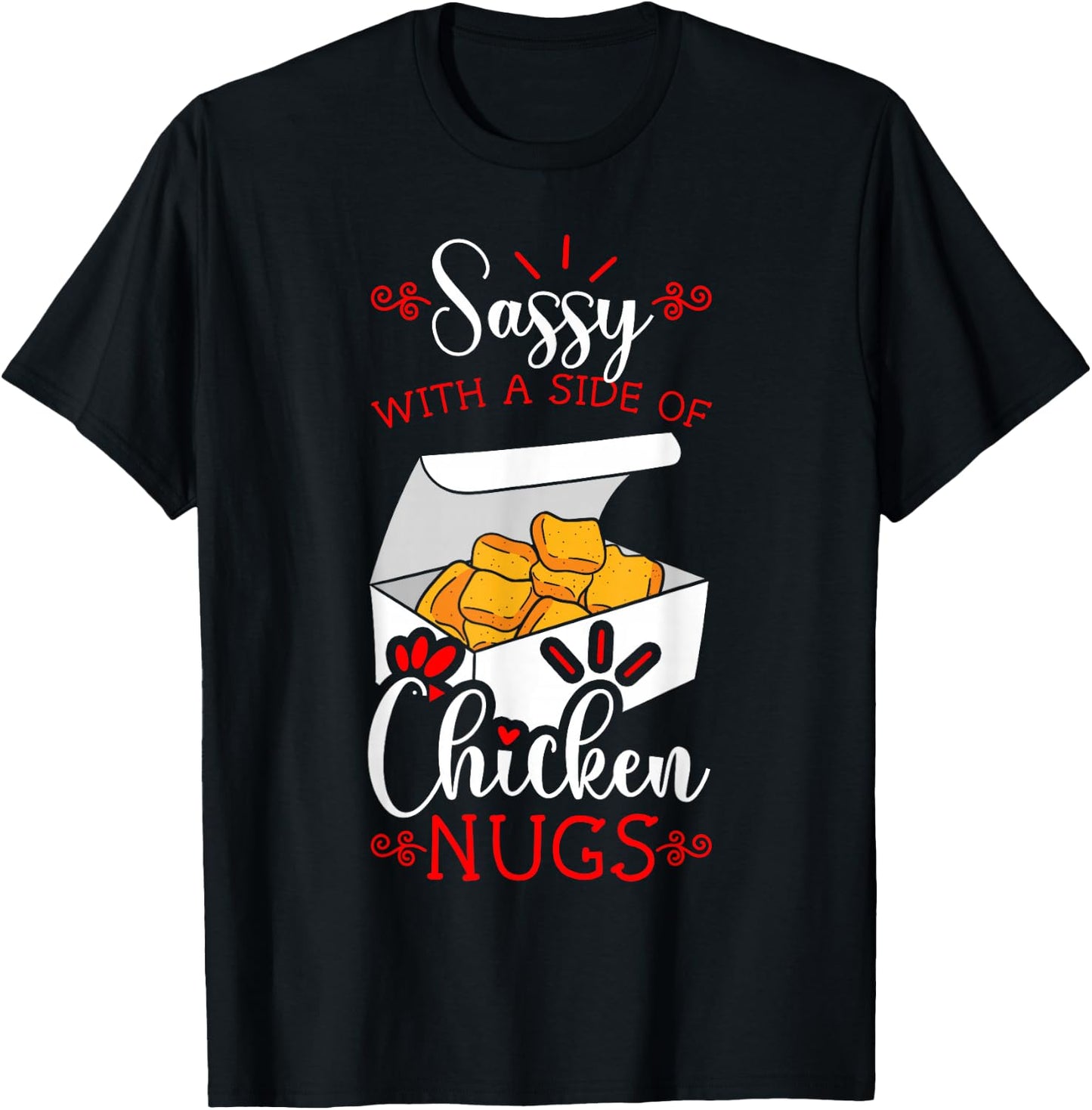 Chicken Nugget Fans Nug Eaters Fast Food Lovers Nuggies T-Shirt - T-Shirt | Black
