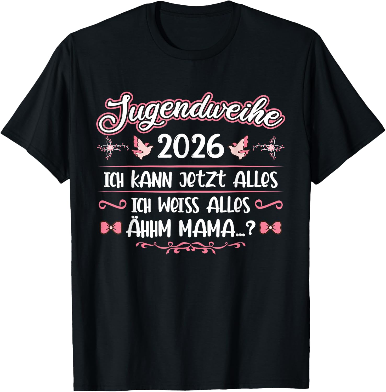 Jugendweihe 2026 Mädchen Junge T-Shirt - T-Shirt | Black