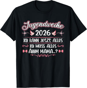 Jugendweihe 2026 Mädchen Junge T-Shirt - T-Shirt | Black