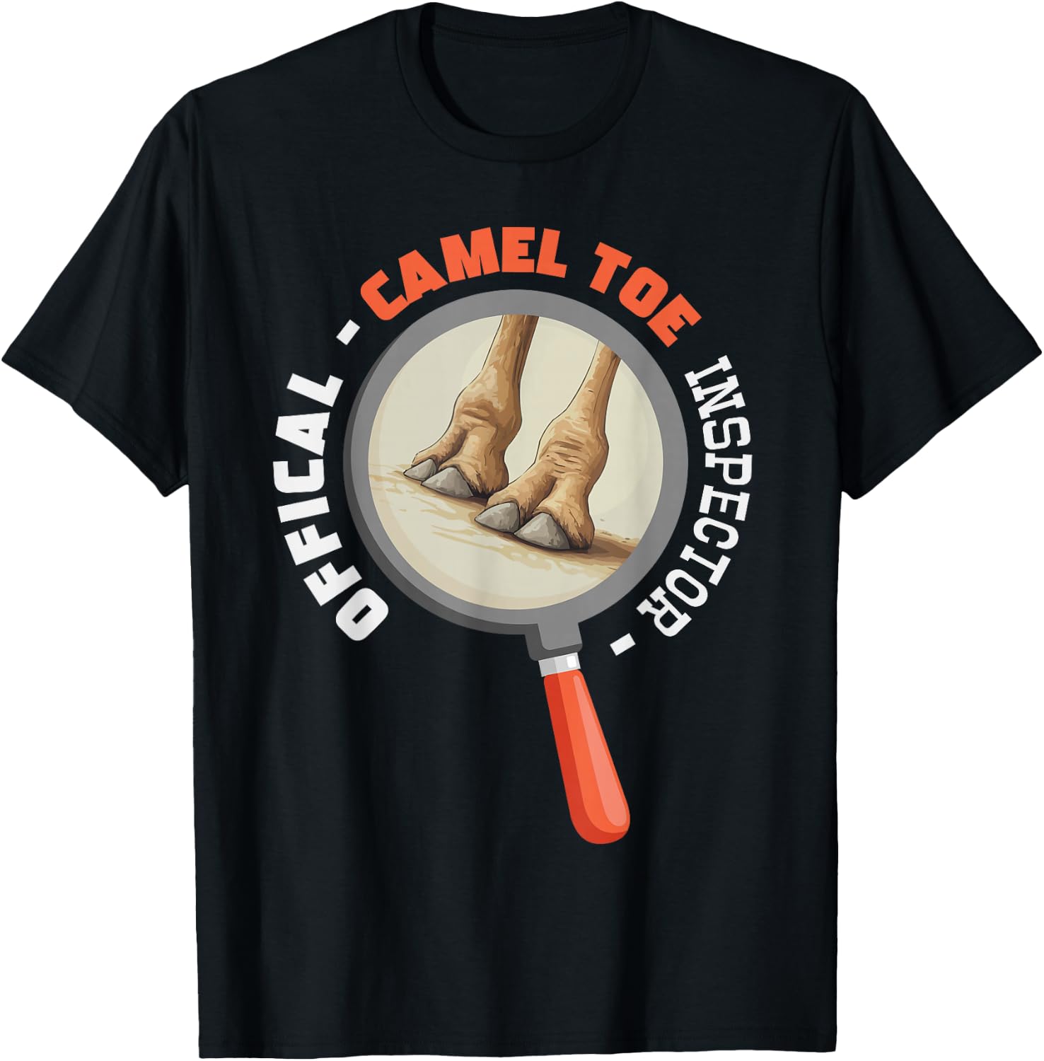 Official Camel Toe Inspector Humor T-Shirt - T-Shirt | Black