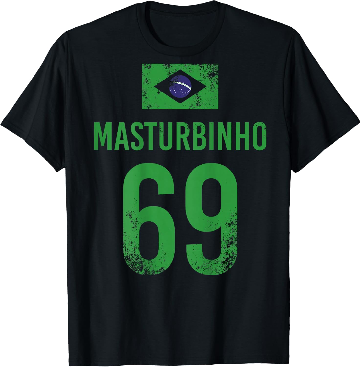 Brazil Football Name Masturbinho Fan , yellow T-Shirt - T-Shirt | Black