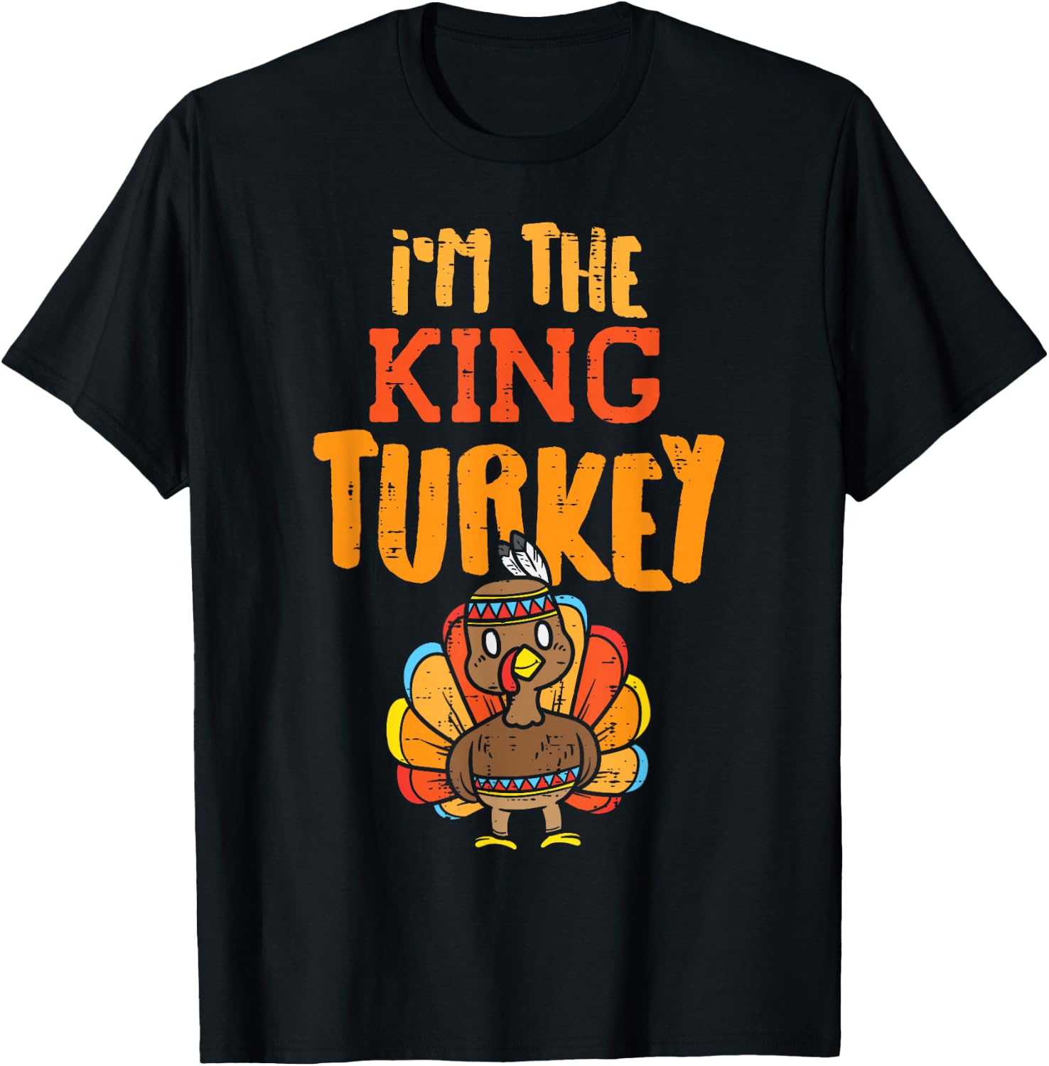 In the King Turkey Matching Thanksgiving Day Family Dad Grandpa T-Shirt - T-Shirt | Black