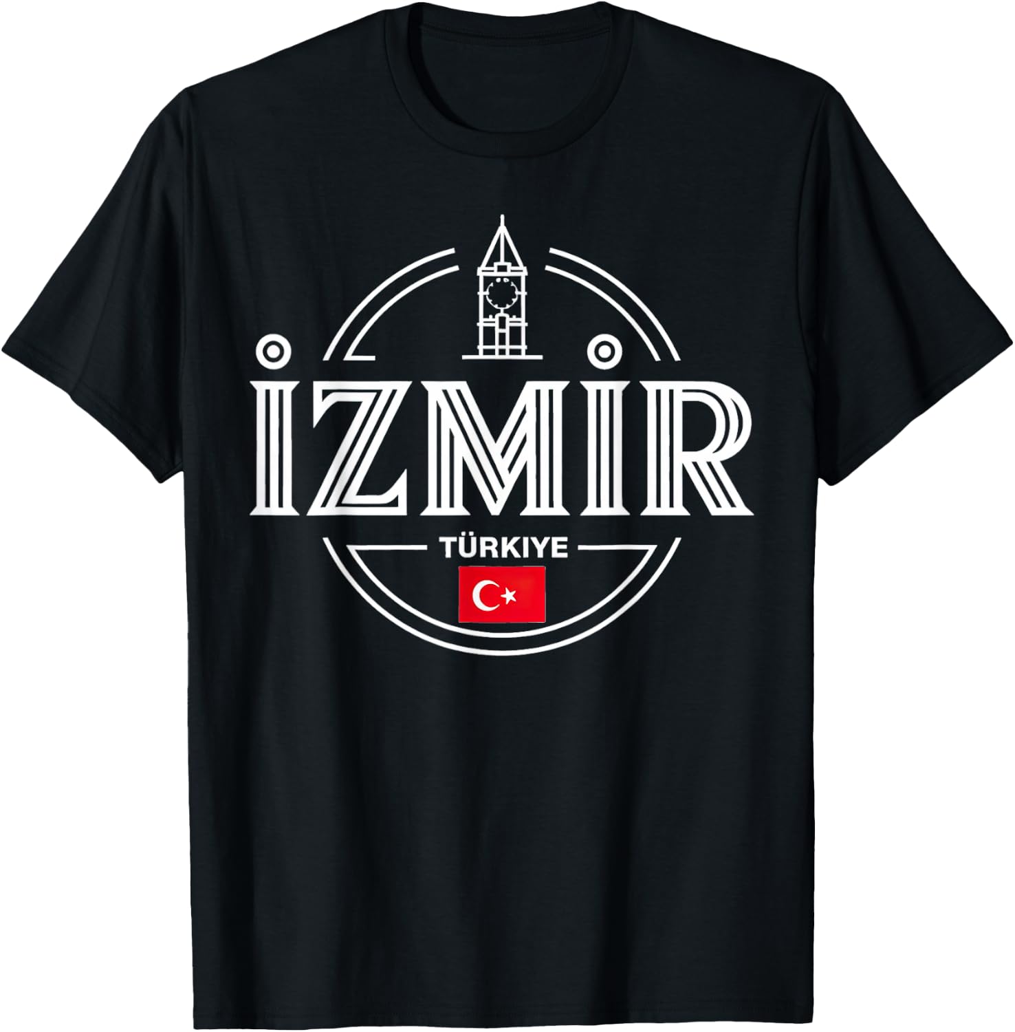 Izmir Türkiye Turkey City Adventure Icon T-Shirt - T-Shirt | Black