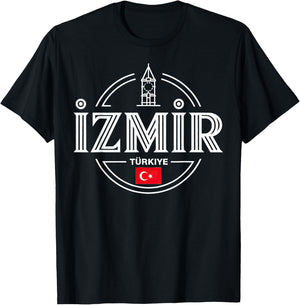 Izmir Türkiye Turkey City Adventure Icon T-Shirt - T-Shirt | Black