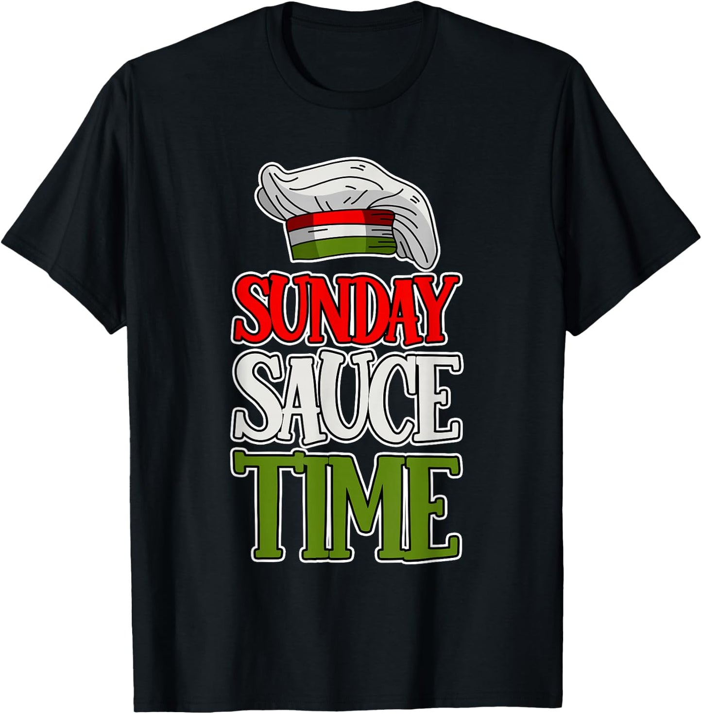 Sunday Sauce Time T-Shirt - T-Shirt | Black