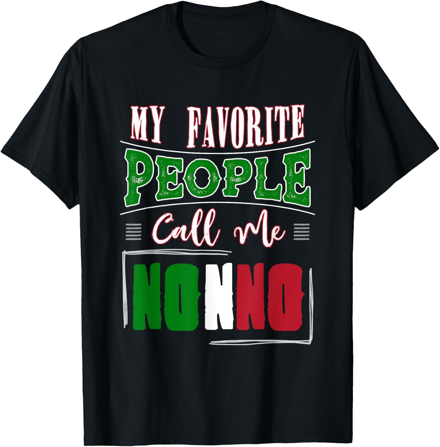 Nonno Birthday Gift and Italian Grandpa Father's Day T-Shirt - T-Shirt | Black