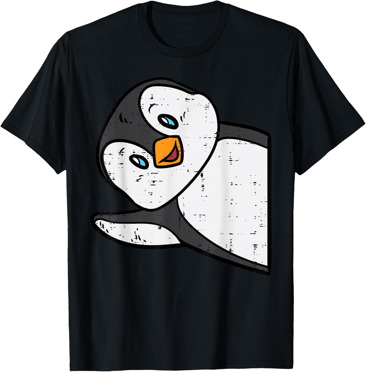 Emperor Penguin Wave Cute Boys Girls Kids Toddler Women Men T-Shirt - T-Shirt | Black
