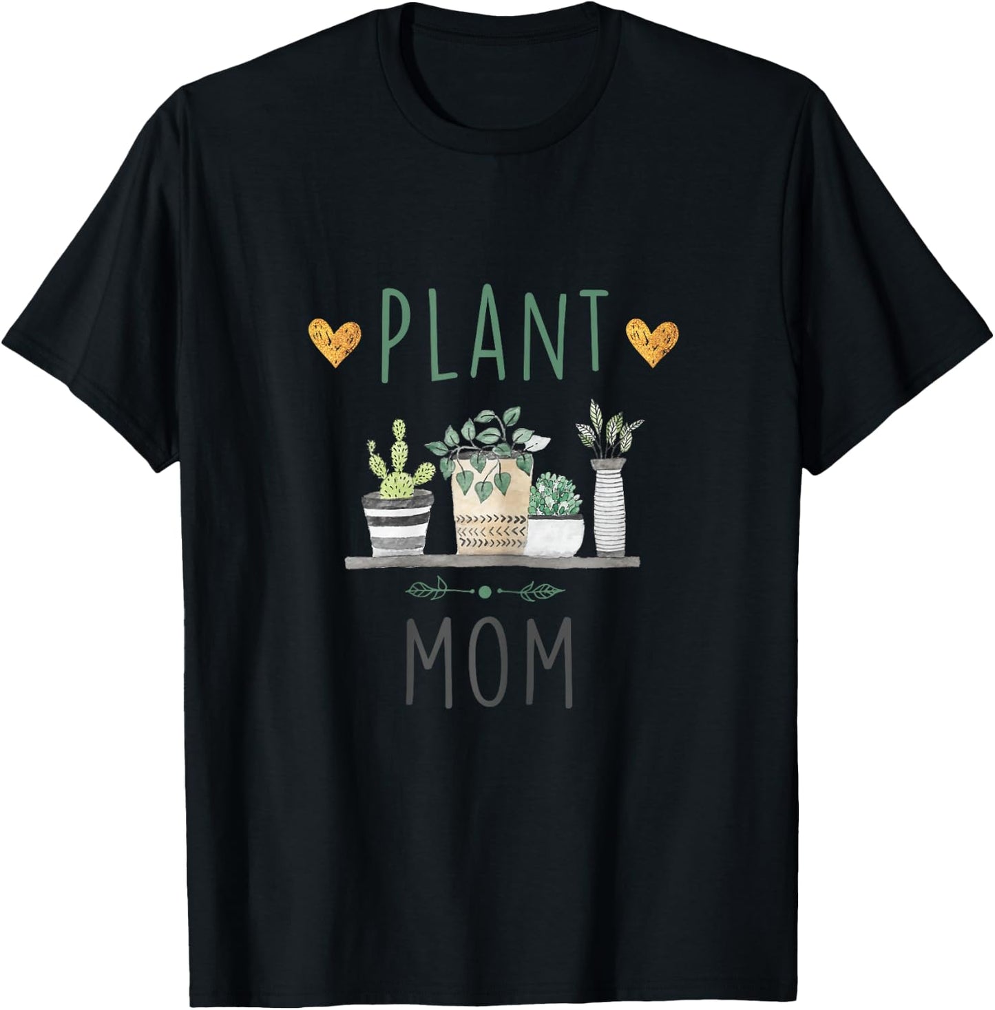 Plant Mom Shirt Plants Lover Mom Gift Cactus Succulent T-Shirt - T-Shirt | Black