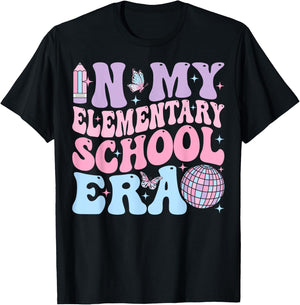 In My Elementary School Era Back To School Elementary School T-Shirt - T-Shirt | Black
