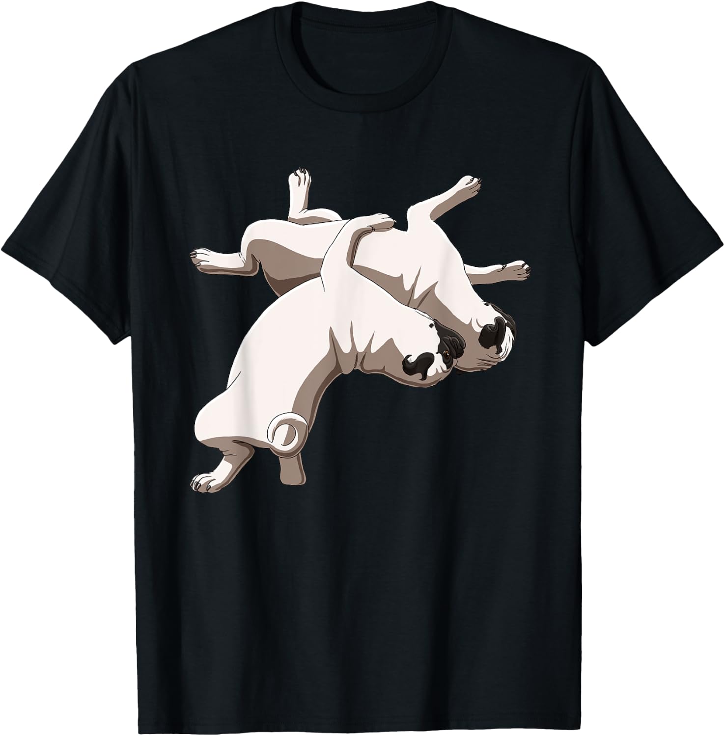 Funny Wrestling Dog Wrestler Pug Women Girls Kids T-Shirt - T-Shirt | Black