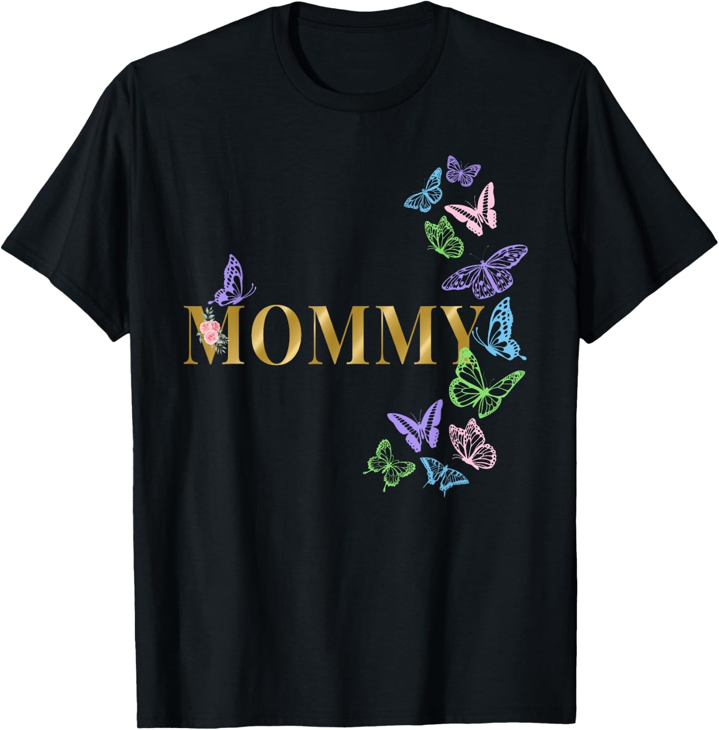 Mommy of The Birthday Girl Butterfly Party Matching Family T-Shirt - T-Shirt | Black