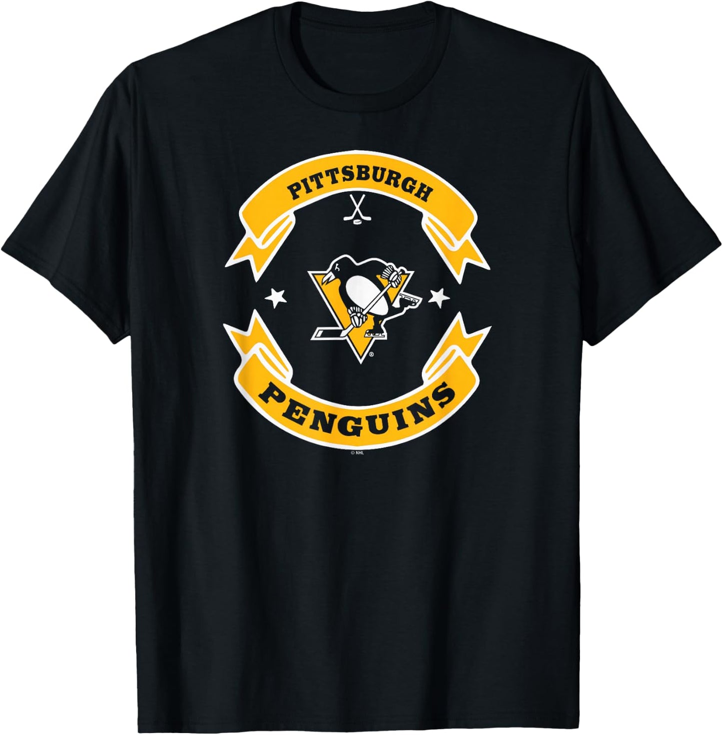 Pittsburgh Penguins Blaze Black Officially Licensed T-Shirt - T-Shirt | Black