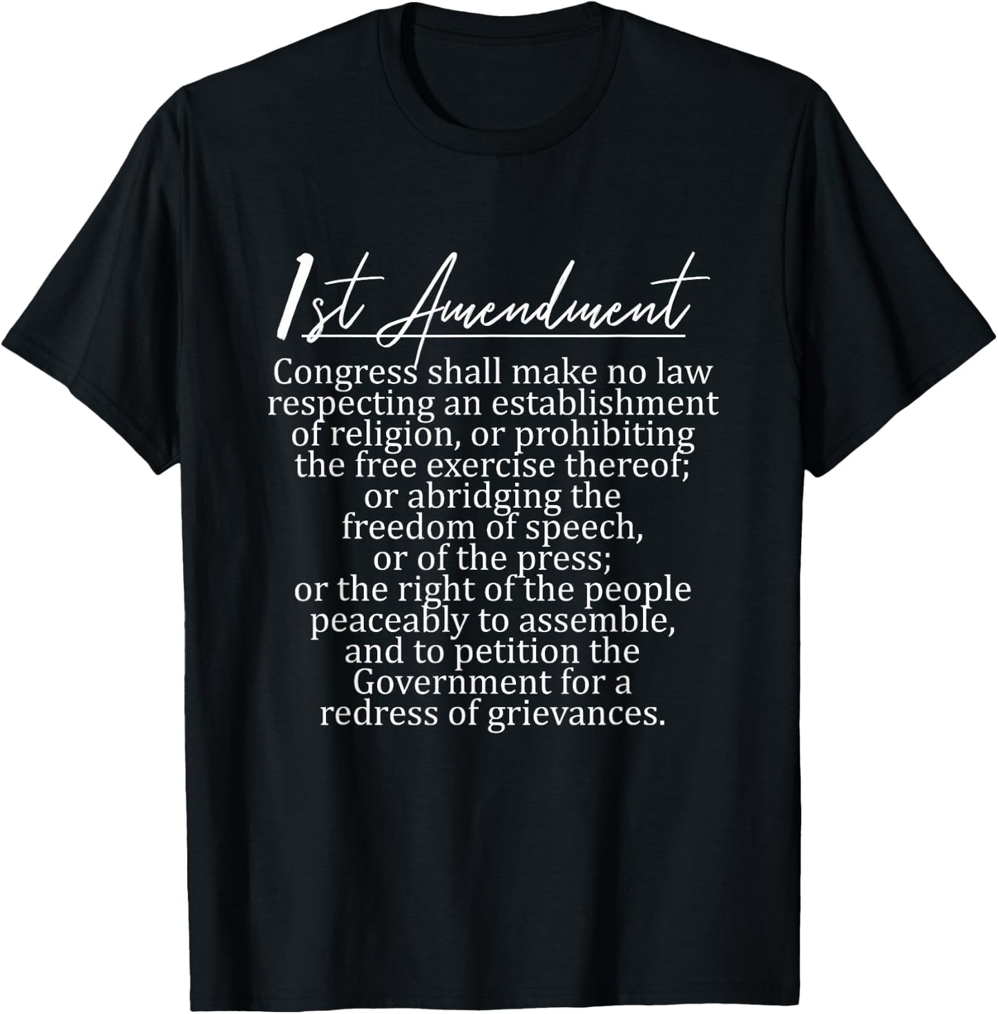 1st Amendment U.S. Constitution Support Freedom of Speech T-Shirt - T-Shirt | Black