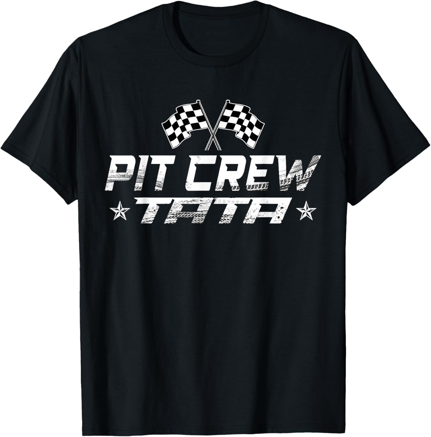 Race Car Birthday Party Racing Family Tata Pit Crew T-Shirt - T-Shirt | Black