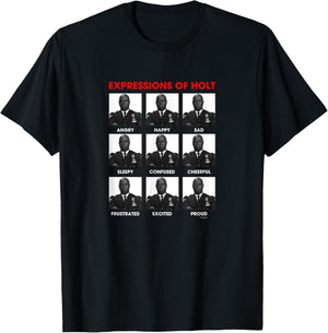 NBC Brooklyn Nine-Nine Expressions of Holt für Jungen - Schwarz, Kurzarm, , , Größe S T-Shirt - T-Shirt | Black