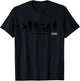 Oasis Band Silhouette On Blue T-Shirt - T-Shirt | Black