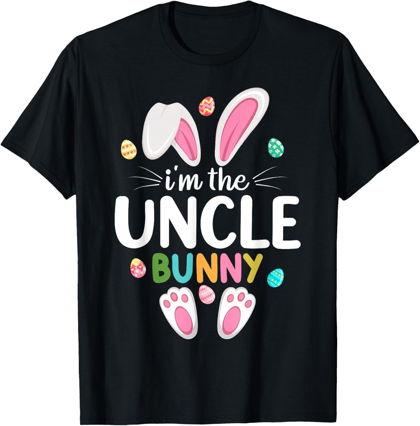 I'm The Uncle Bunny Matching Family Easter T-Shirt - T-Shirt | Black