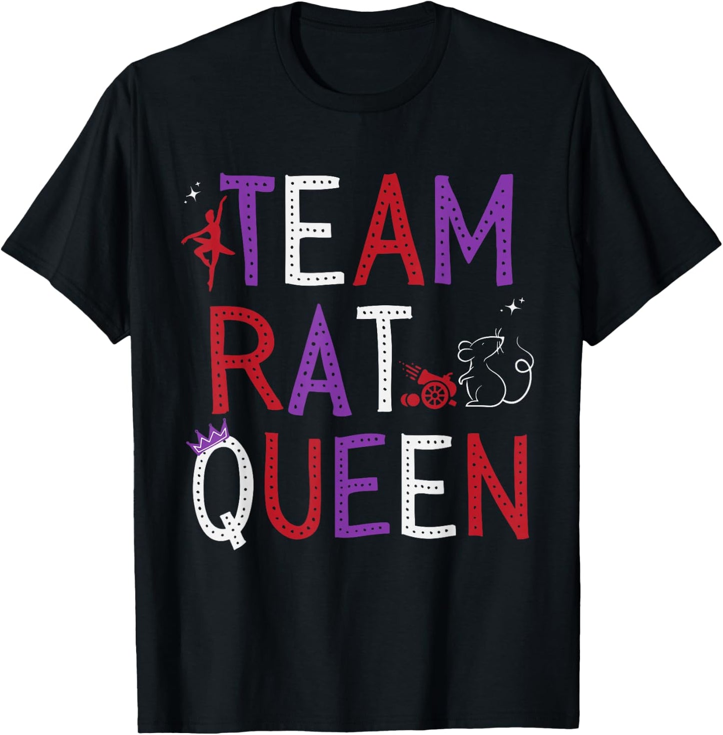 Team Rat Queen Nutcracker Ballet Christmas Xmas T-Shirt - T-Shirt | Black