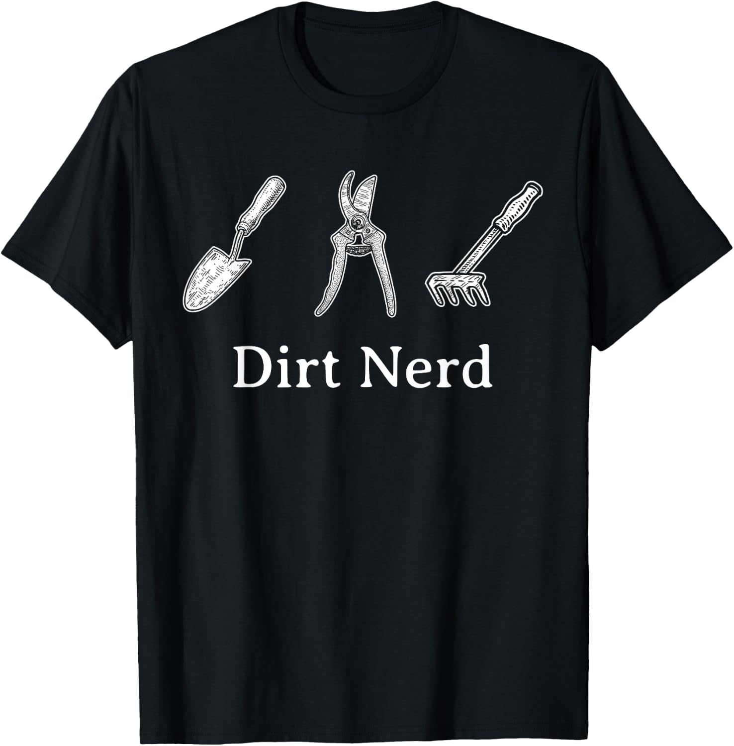 Dirt Nerd Gardening Funny Garden Lover Plant Design T-Shirt - T-Shirt | Black
