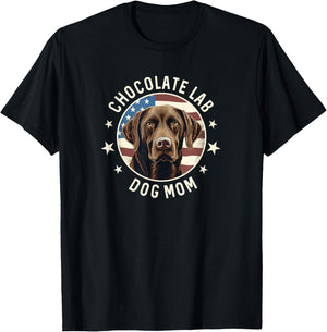 Chocolate Lab Gifts, Chocolate Labrador Retriever Dog Mom T-Shirt - T-Shirt | Black