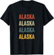 Alaska Colorful Retro Style Text Design T-Shirt - T-Shirt | Black