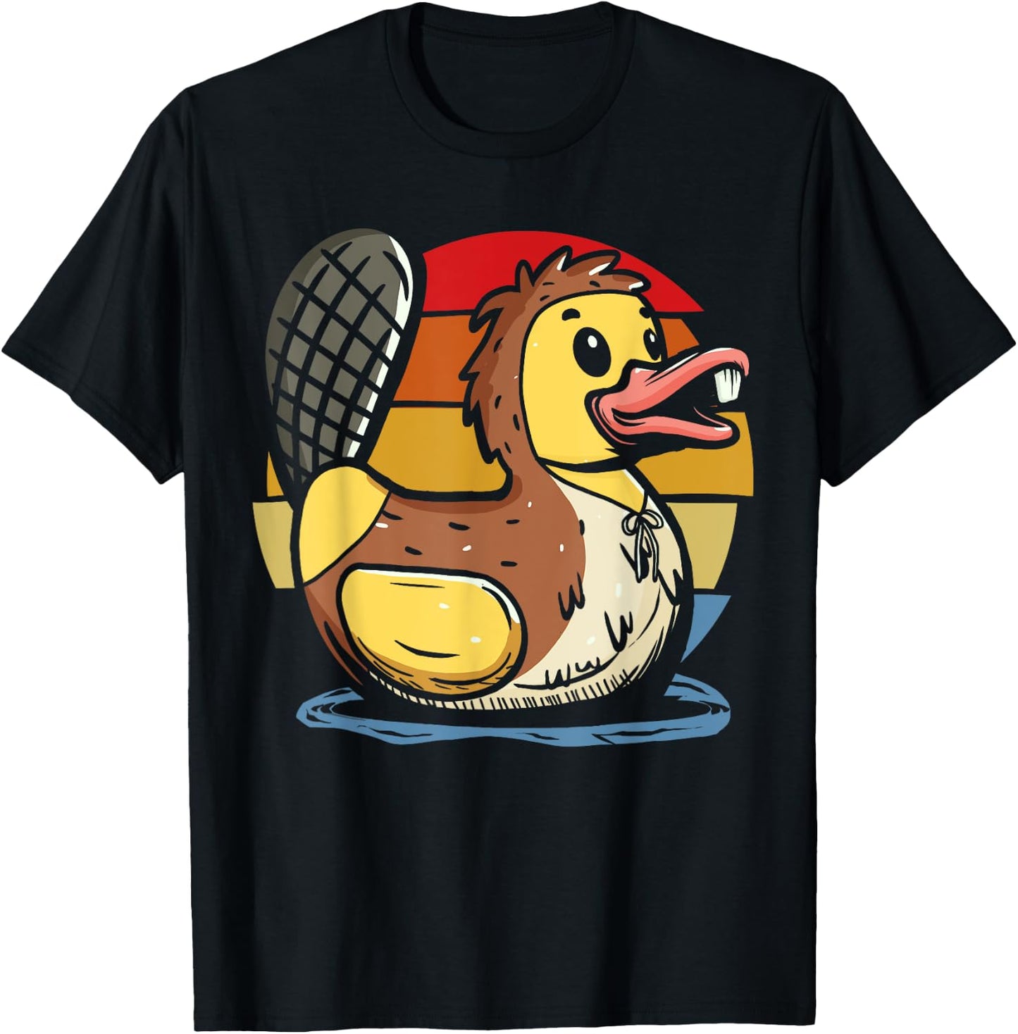 Beaver Rubber Duck Duckling T-Shirt - T-Shirt | Black