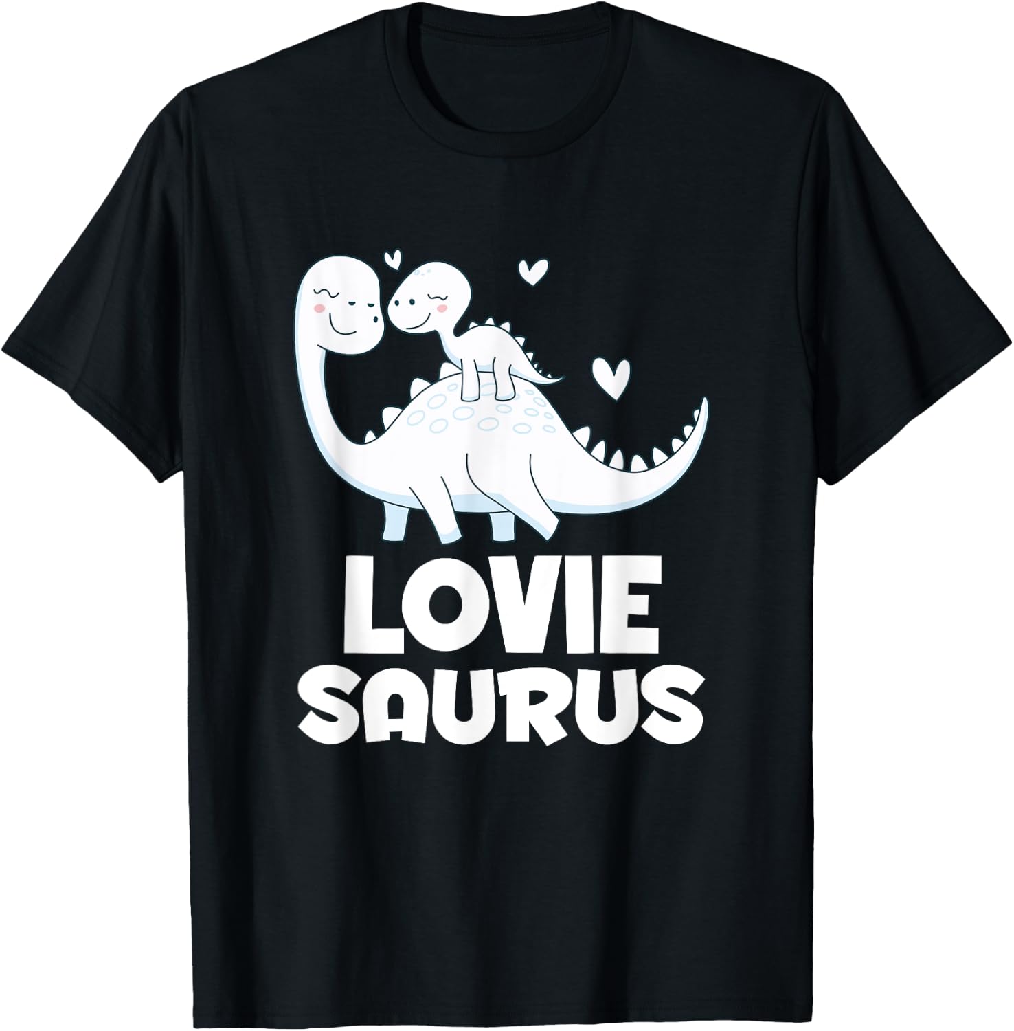 Cute Loviesaurus Dinosaur Lovie Grandkids T Rex T-Shirt - T-Shirt | Black