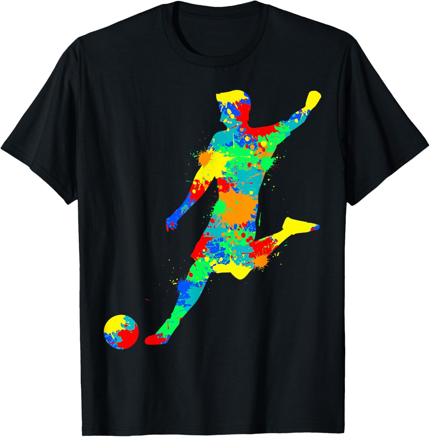 Fußball Fußballer Jungen Kinder T-Shirt - T-Shirt | Black