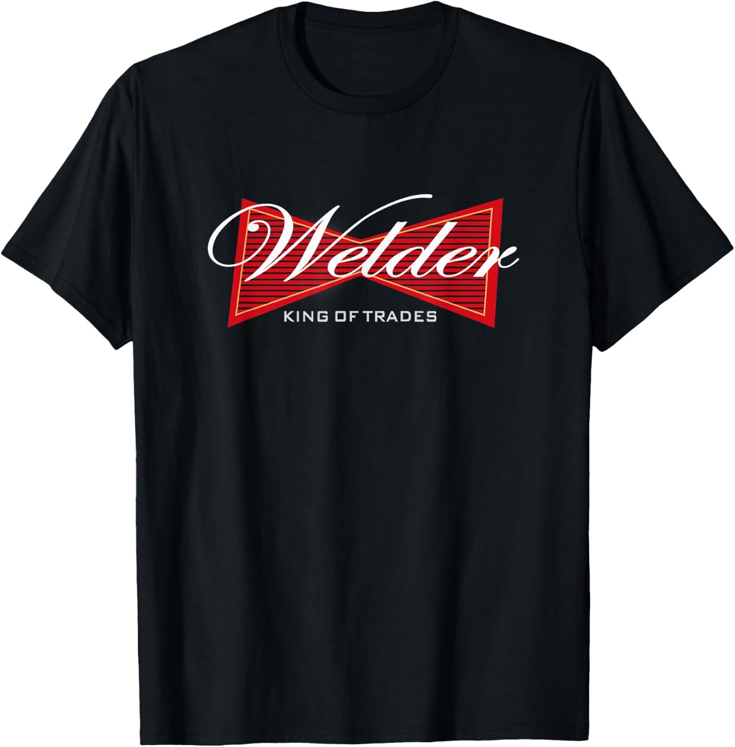Funny Welder King of Trades Shirt Gift T-Shirt - T-Shirt | Black