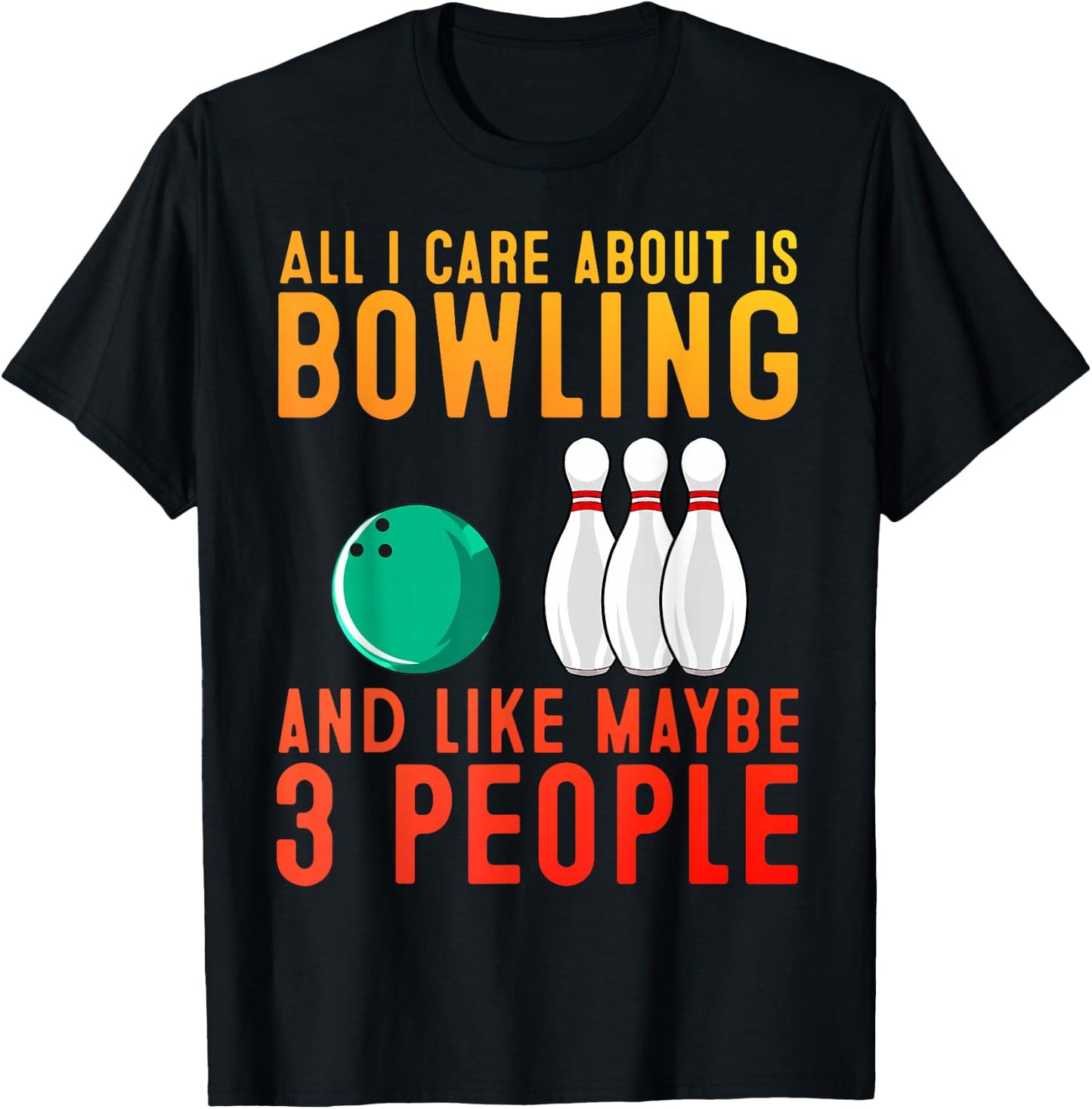 Funny Bowling Design Women Kids Bowler Bowling Lover T-Shirt - T-Shirt | Black