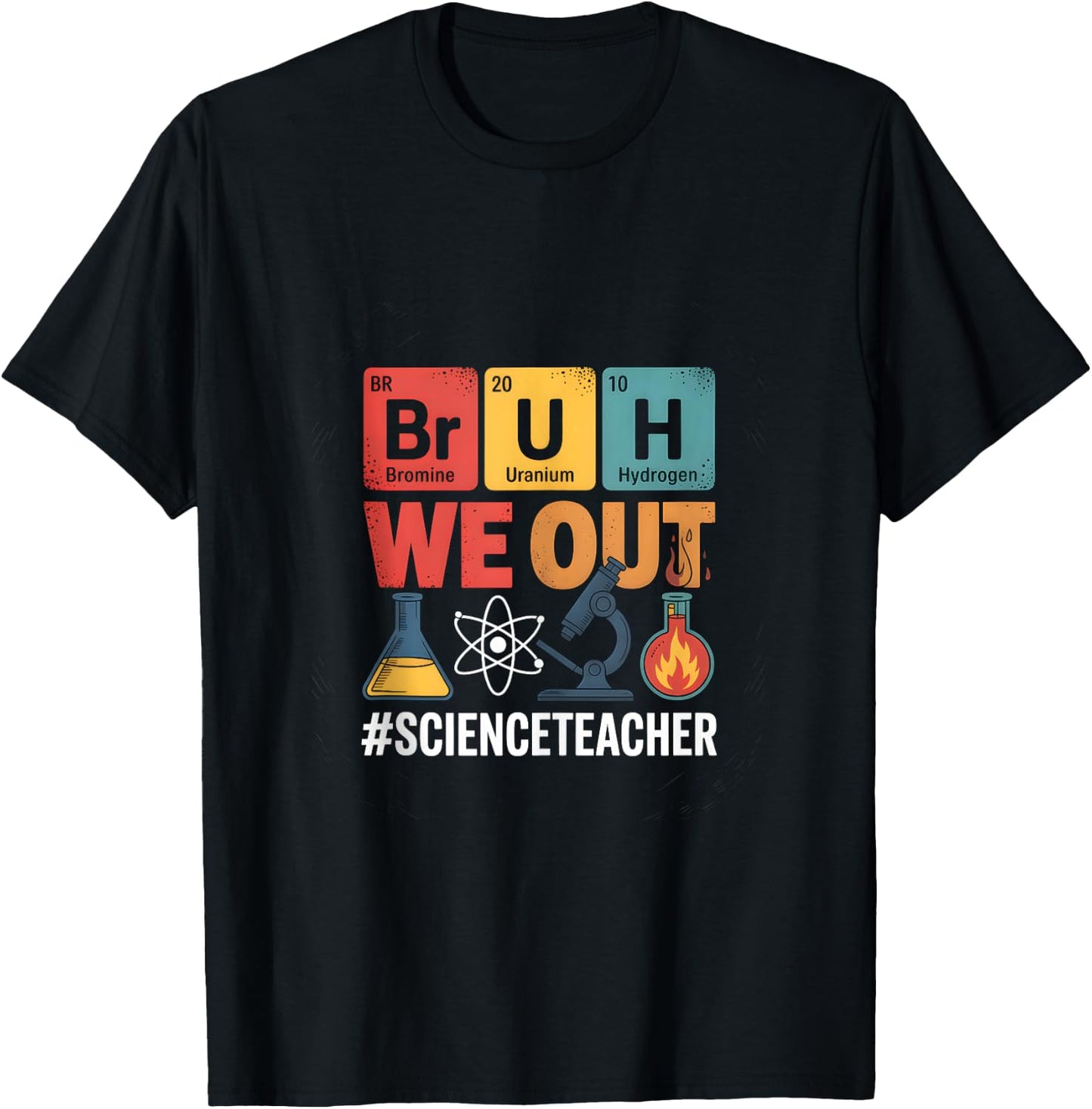 Vintage Last Day of School Science Teacher Appreciation T-Shirt - T-Shirt | Black
