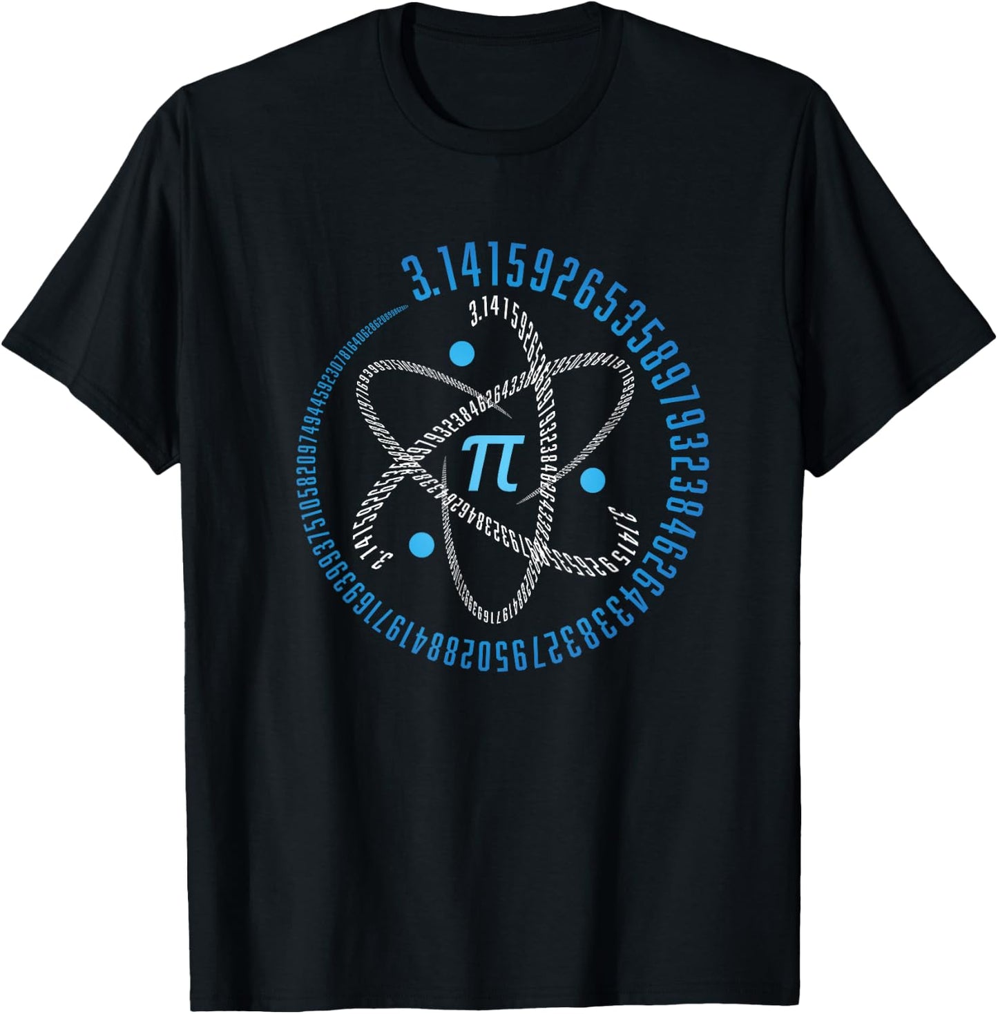 Atom Pi Math Science STEM Gift 3.14 Pi Day T-Shirt - T-Shirt | Black
