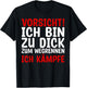 Lustiges - Vorsicht Ich Bin Zu Dick Zum Wegrennen Ich Kämpfe T-Shirt - T-Shirt | Black