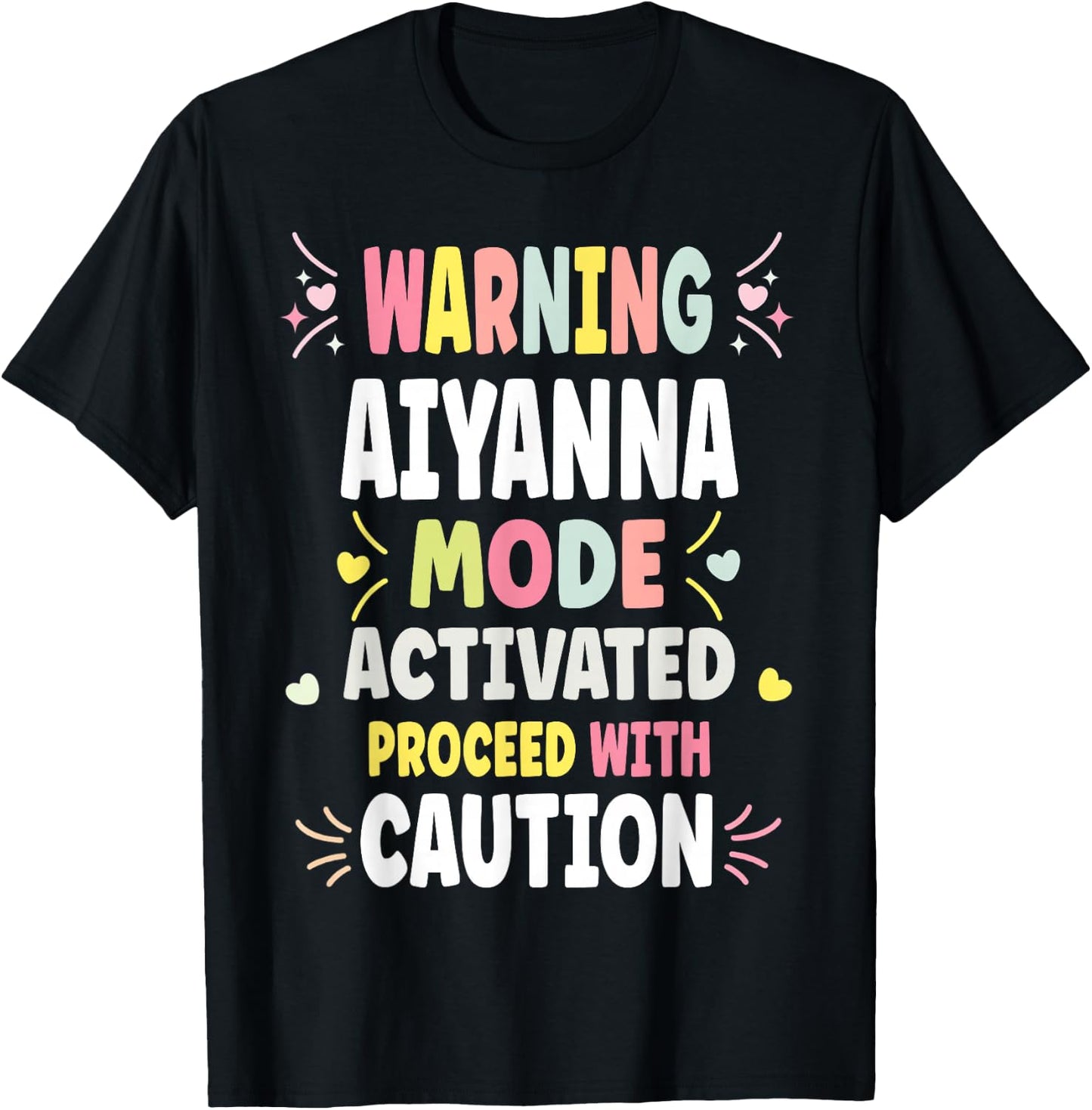 AIYANNA Personalized Women's Gift Custom AIYANNA T-Shirt - T-Shirt | Black