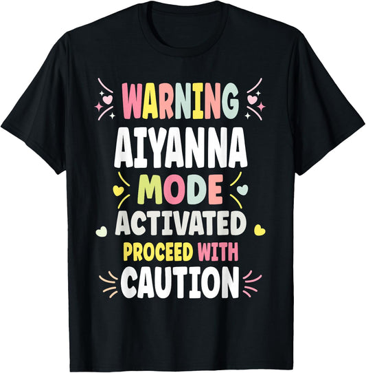 AIYANNA Personalized Women's Gift Custom AIYANNA T-Shirt - T-Shirt | Black