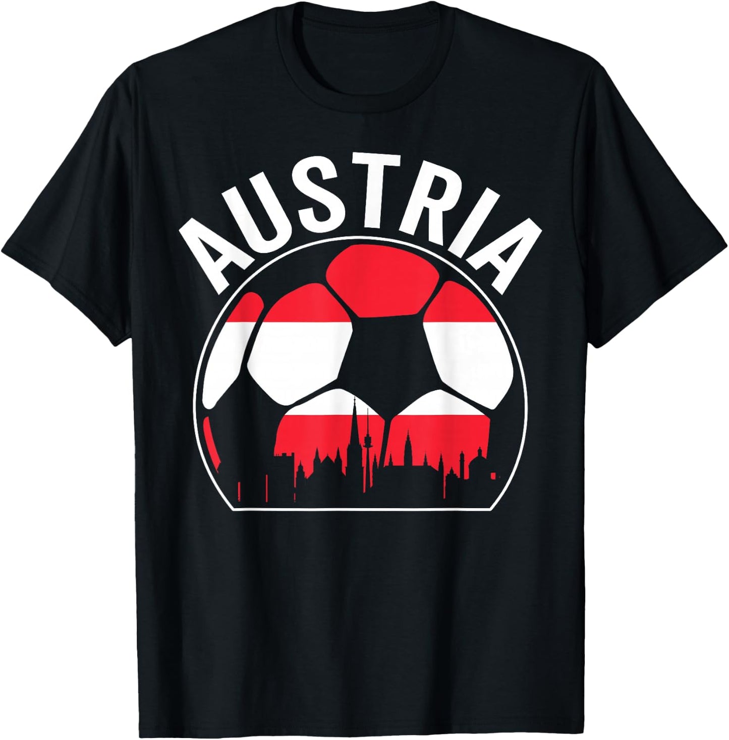 Österreich Fußballmannschaft Spieler Fan Souvenir Galerie T-Shirt - T-Shirt | Black