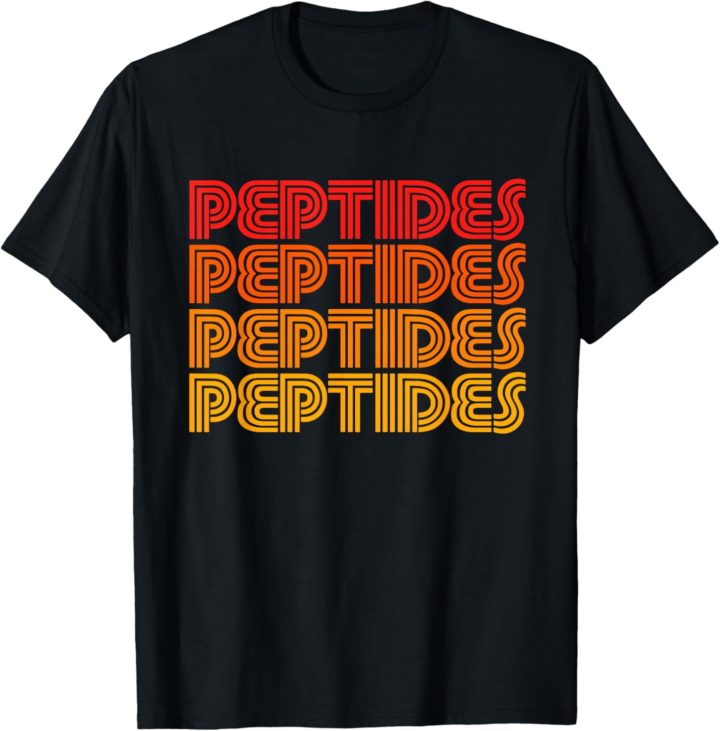 Peptide Heart Funny Cute Skincare Amino Acid Supplement Fan T-Shirt - T-Shirt | Black