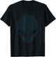 Alien with White Eyes Black Head , gray T-Shirt - T-Shirt | Black